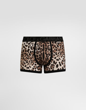 Dolce & Gabbana Leopard-print two-way stretch cotton boxers Multicolor M4D19JONO03