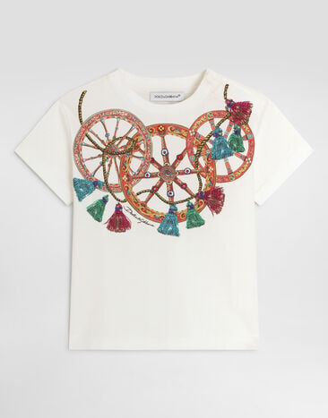 Dolce & Gabbana Jersey t-shirt with applications White L2JTITG7P5Y