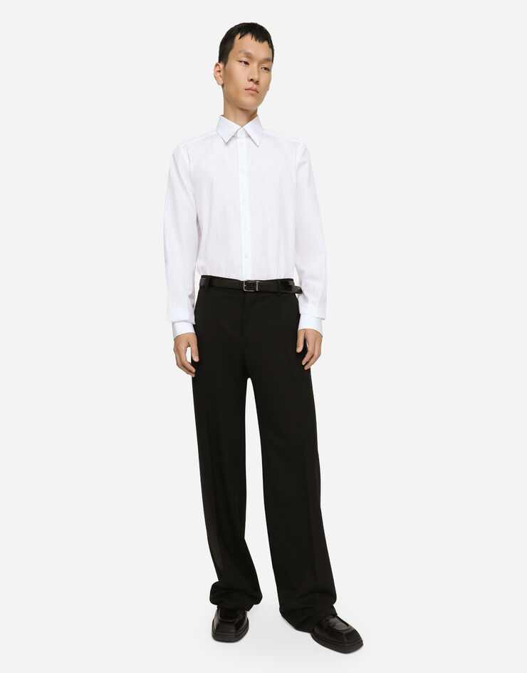Dolce&Gabbana Striped cotton Martini-fit shirt Multicolor G5JE8TFR5ZE