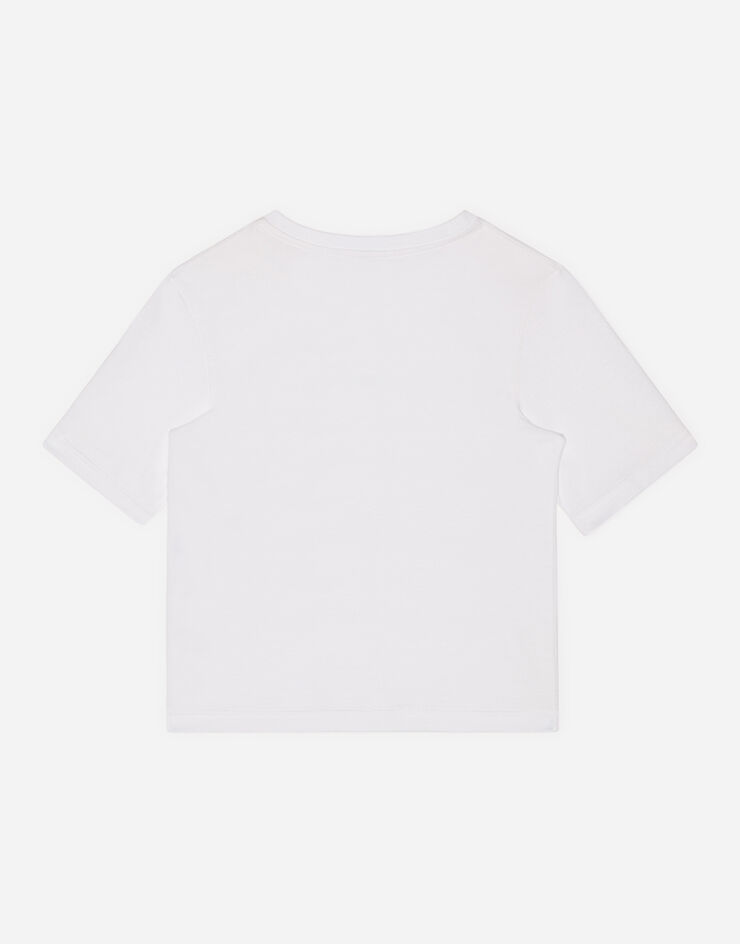Dolce & Gabbana Jersey t-shirt with "l’amore è bellezza" print BIANCO L5JTAZG7WCQ