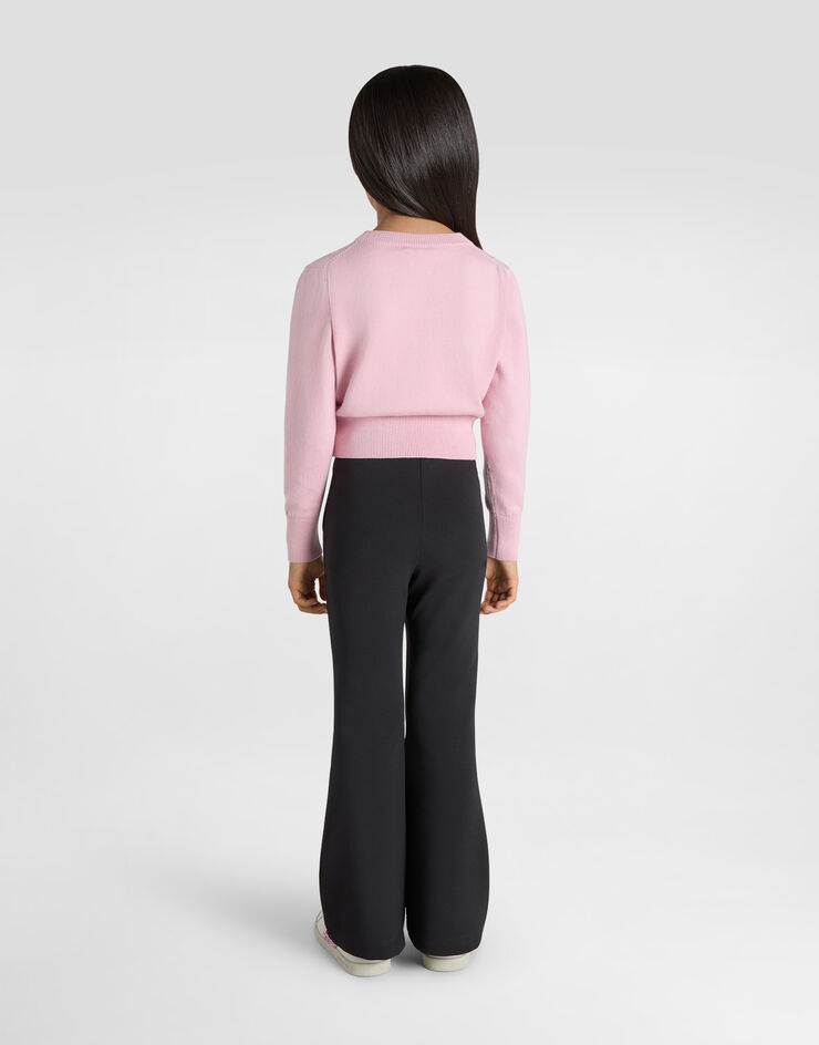 Dolce & Gabbana Jersey de punto satinado con logotipo DG Rosa L5KWM8JBCGC