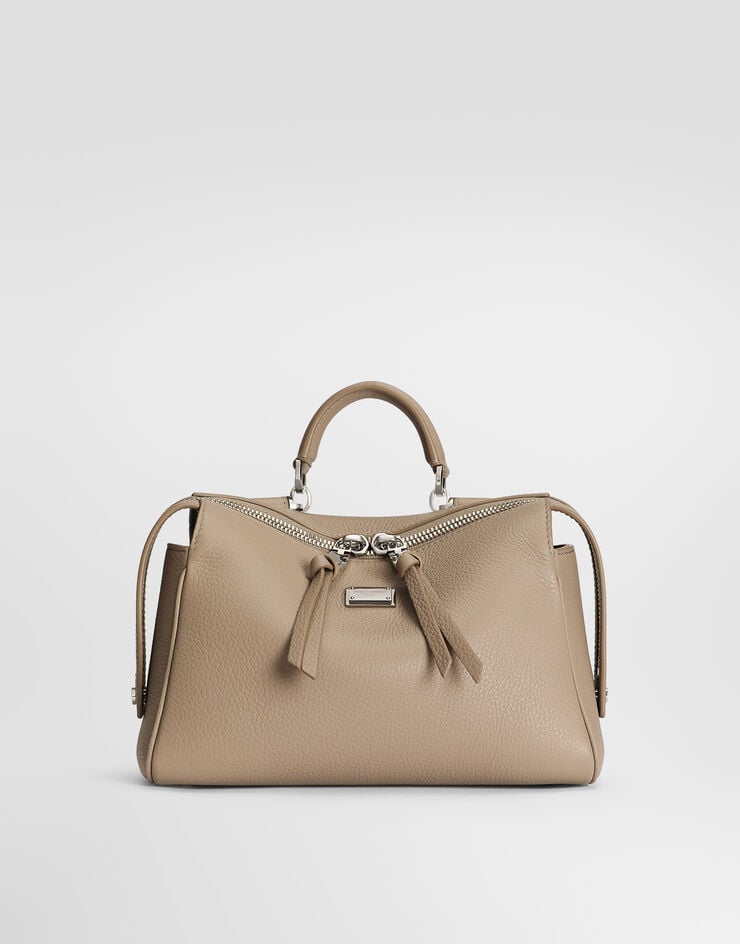 Dolce & Gabbana Vittoria handbag in calfskin Beige BM7939A0370