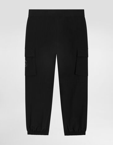 Dolce & Gabbana Hose aus Nylon mit DG-Logo Black L4JPLNG7PVL