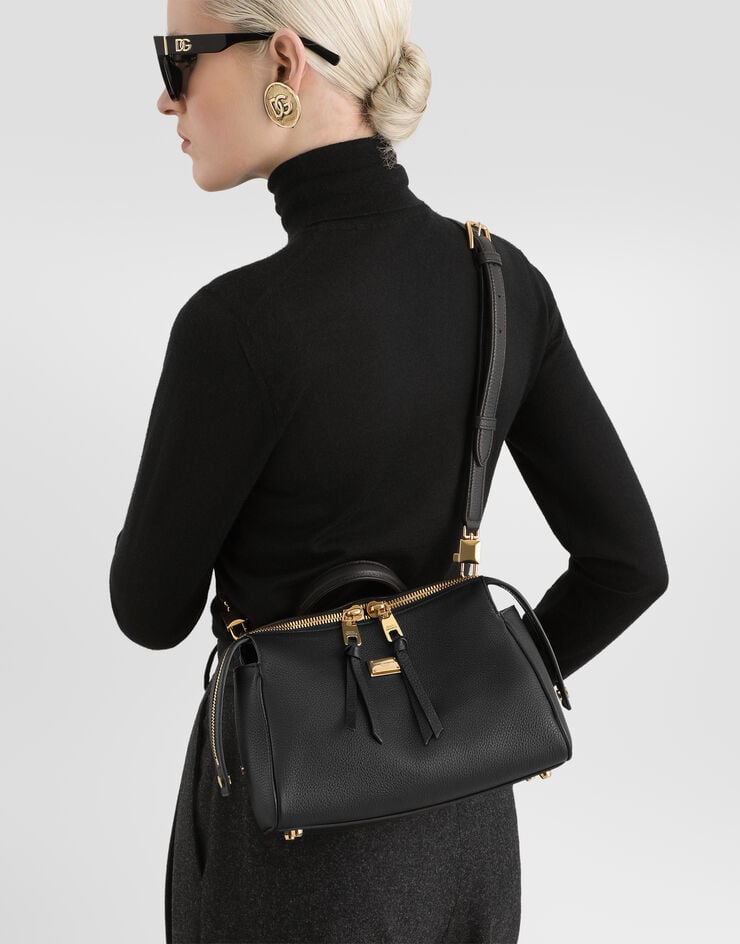 Dolce & Gabbana Vittoria handbag in calfskin Dolce & Gabbana Vittoria handbag in calfskin Black BB7939A0841