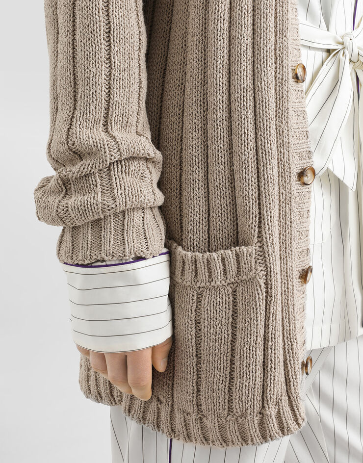 Dolce & Gabbana Cotton-blend cardigan Beige GXVG0TJGMHJ