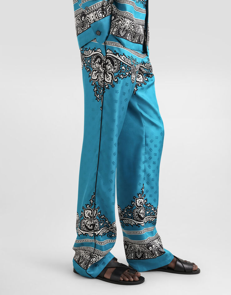 Dolce & Gabbana Silk pajama pants with bandanna print Print GVRMATGI927