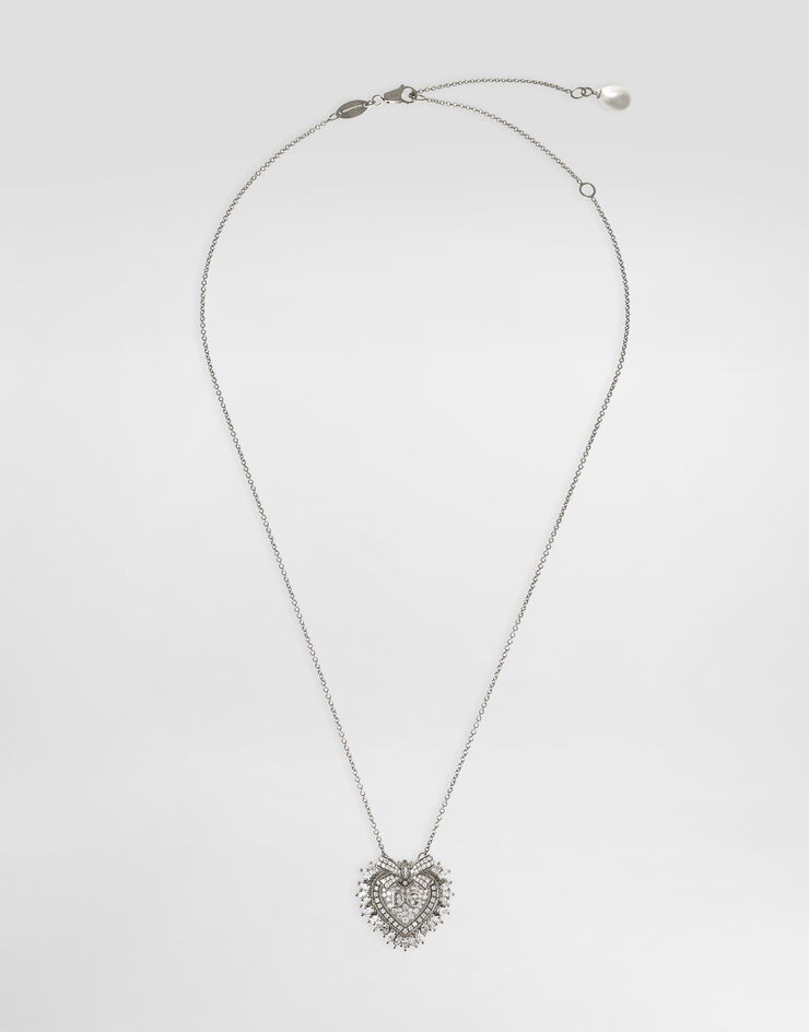 Dolce & Gabbana Devotion Necklace 18-carat white gold and diamonds White WNND1KWWH01