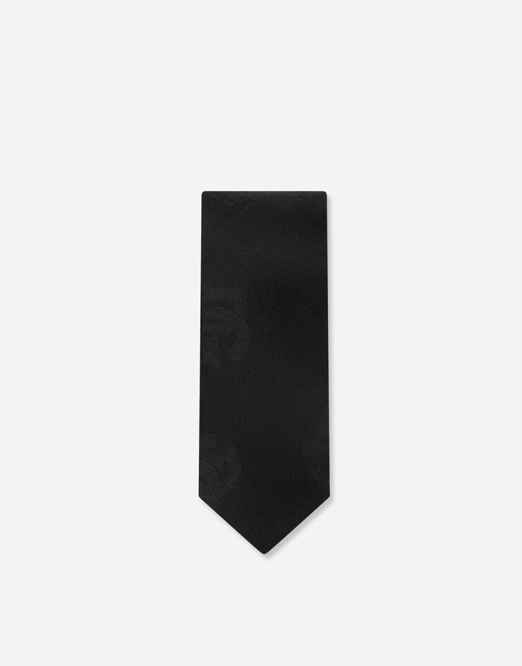 Dolce & Gabbana 6-cm silk jacquard blade tie with DG logo Black GT149EFJ1JO