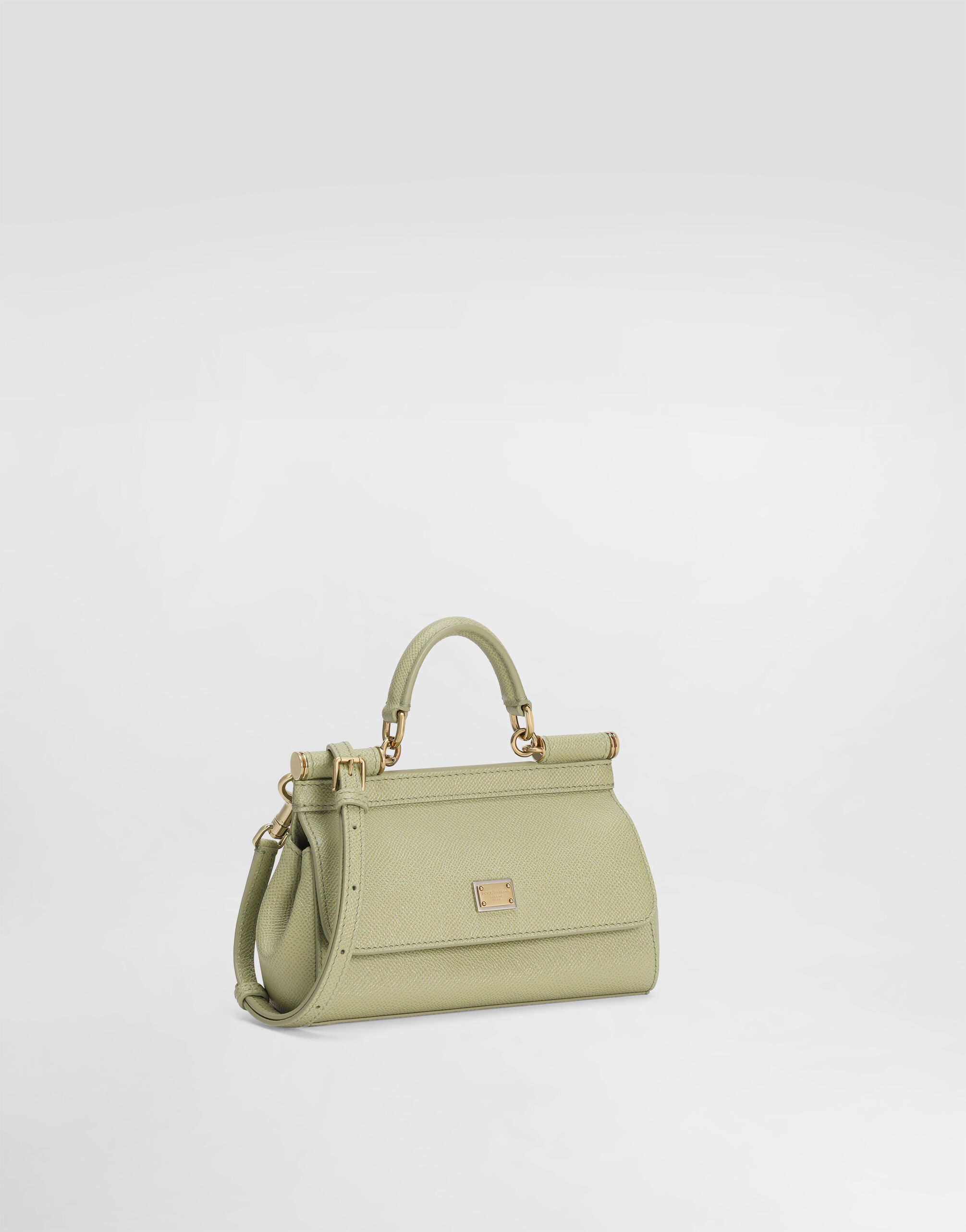 Mini Sicily handbag in dauphine calfskin in Green for Women