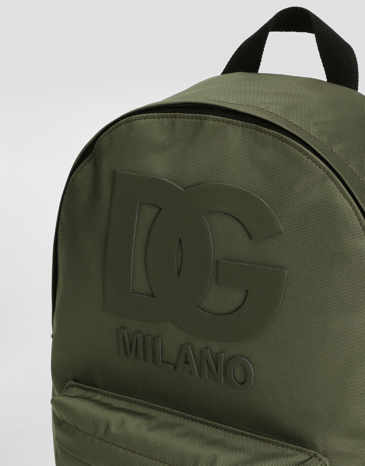 Dolce & Gabbana Nylon backpack with DG patch Green EM0074AM224