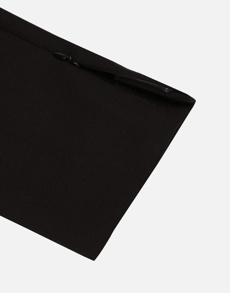 Dolce & Gabbana Pantalón pitillo en gabardina de lana Negro FTC30TFU28J