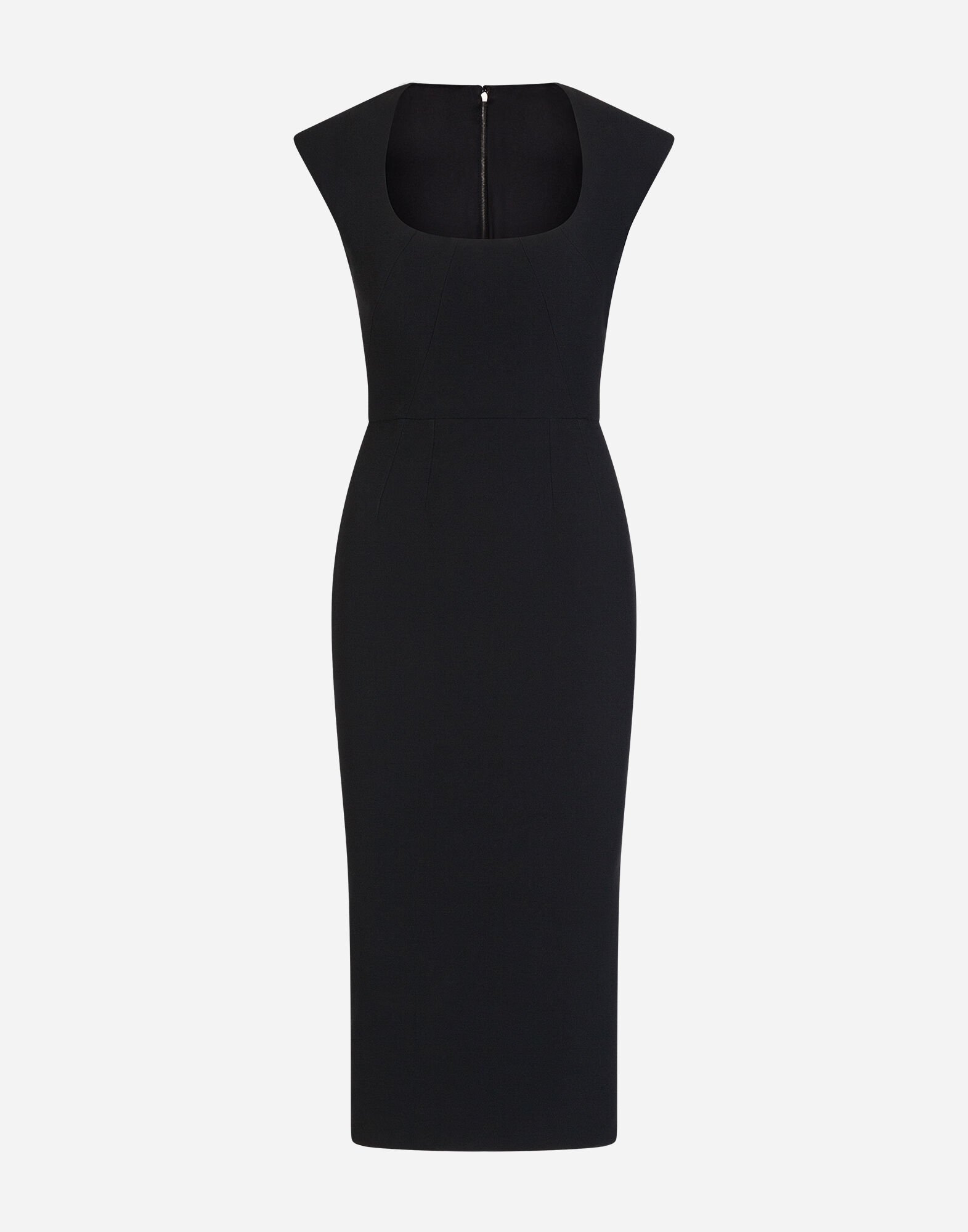 Dolce&Gabbana Longuette dress in cady Black F6DIBTGDB2M