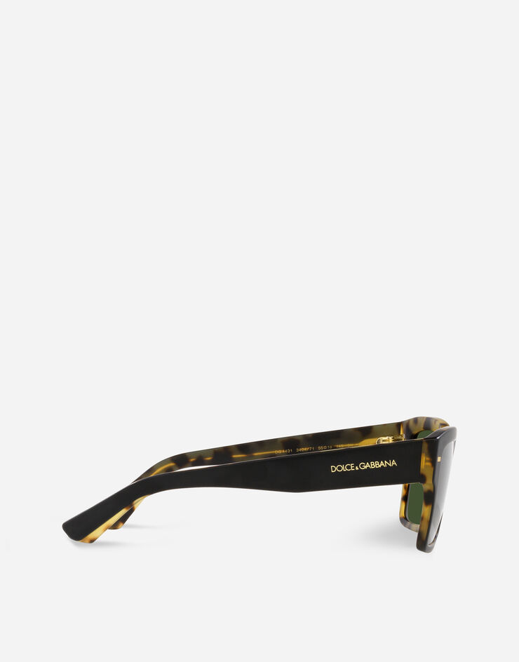 Dolce & Gabbana Lunettes de soleil Lusso Sartoriale Noir mat sur jaune havane VG443BVP471