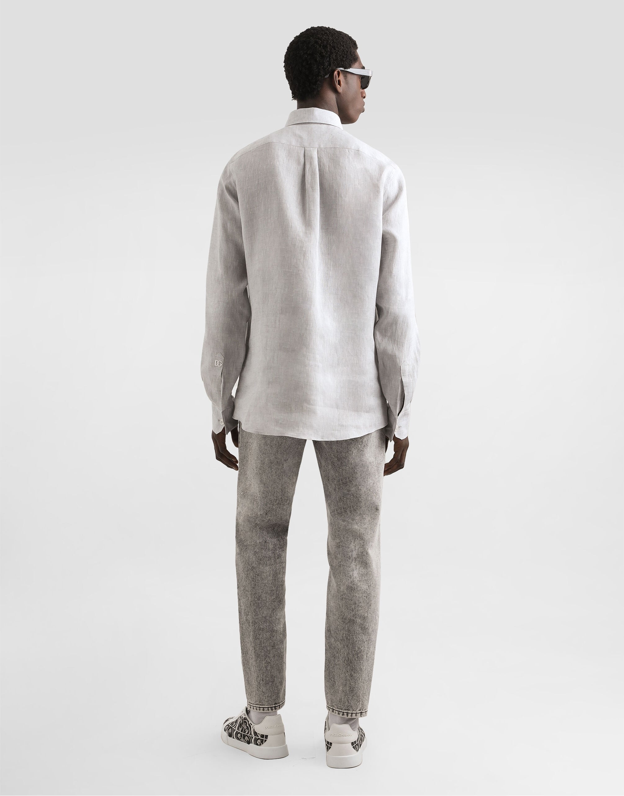 Greyのメンズ Martini linen shirt | Dolce&Gabbana®