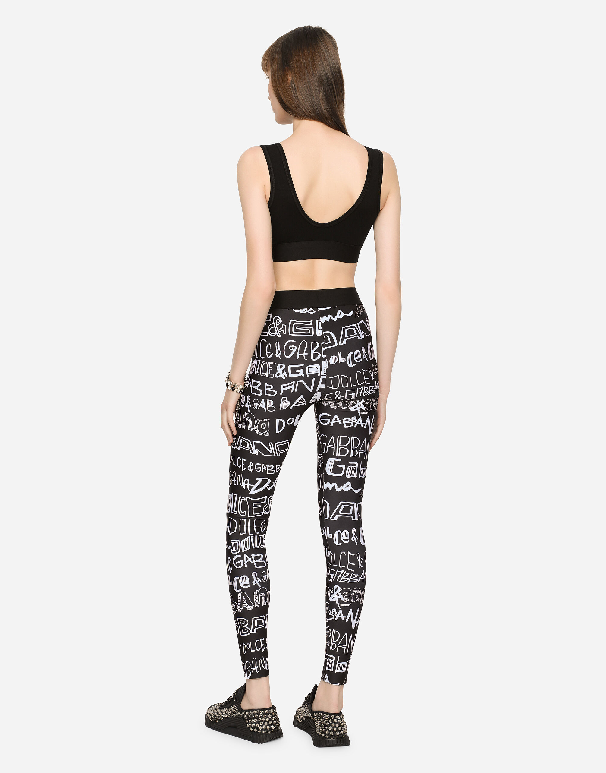 キッズ用ボトムス Dolce & Gabbana SS23 farmer leggings (L5JP3JK G7I0SHF4NK) Strawberry-print technical jersey leggings