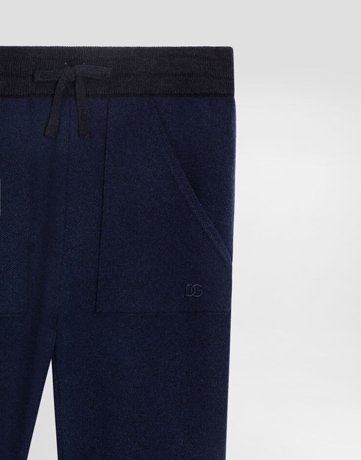 Dolce & Gabbana Wool and cashmere fleece trousers Blue L4KP13JGMB8