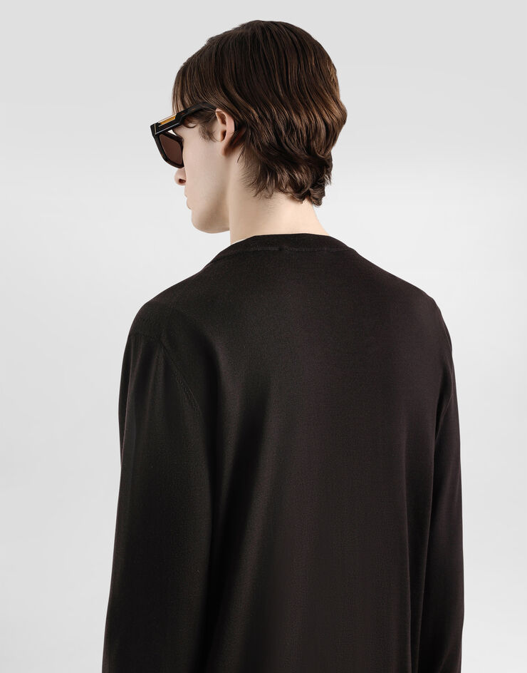 Dolce & Gabbana Wool cardigan Brown GXV01TJDVBV