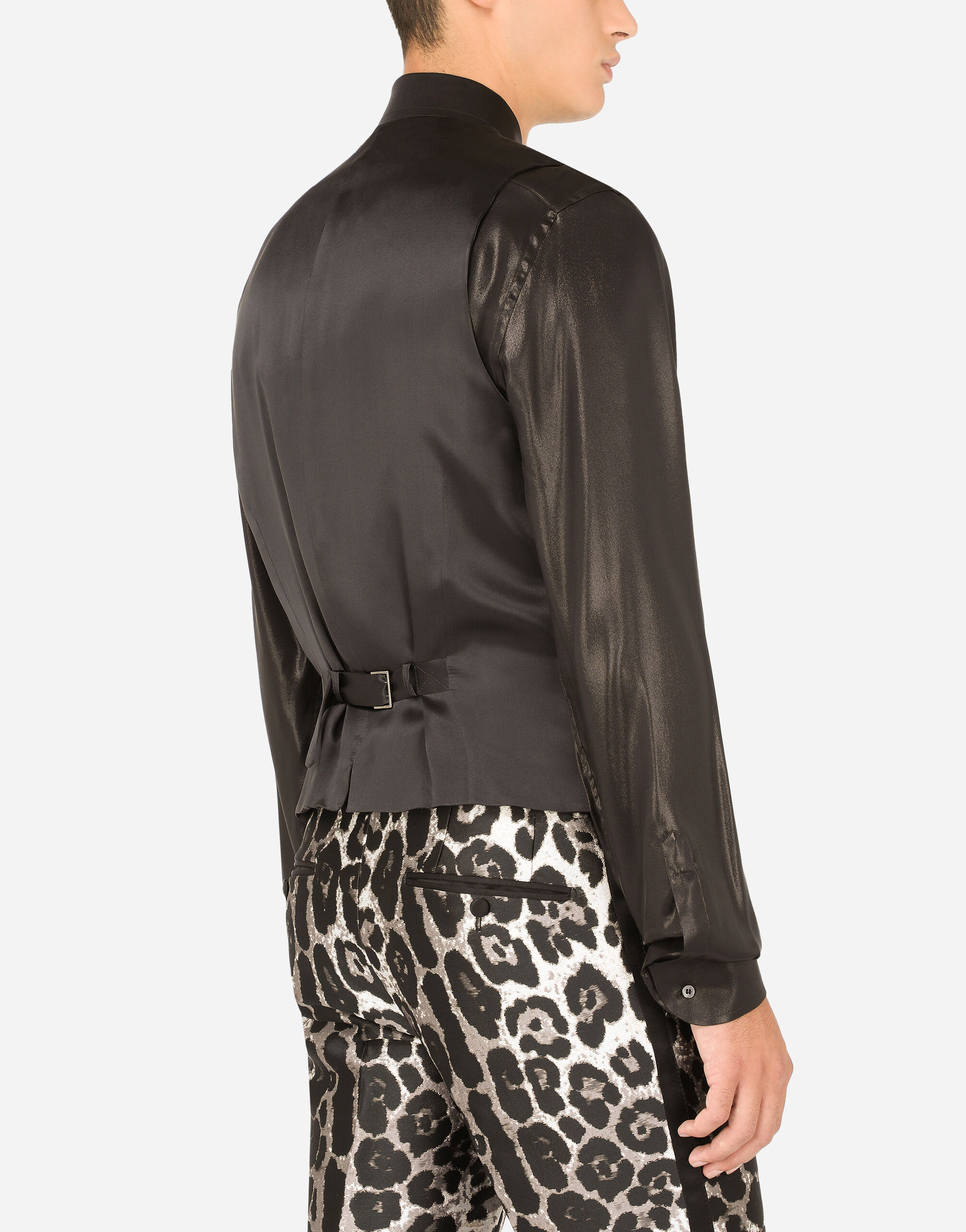 Leopard-print jacquard vest in ANIMAL PRINT for Men