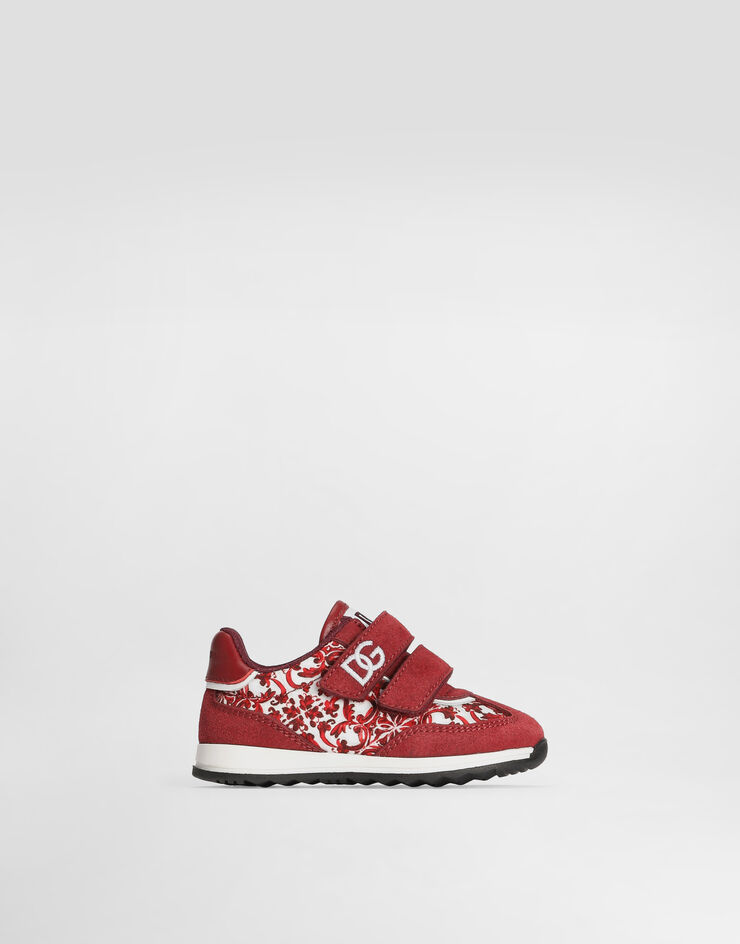 Dolce & Gabbana Dg cushion sneakers in majolica-print nylon Multicolor DN0229A0803