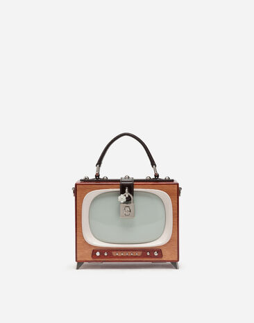 Dolce & Gabbana Tv Dolce Box bag in hand-painted wood Multicolor BB5970A8H08