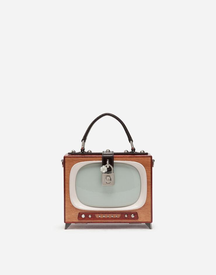 Dolce & Gabbana Tv Dolce Box bag in hand-painted wood Multicolor BB5970A8H08
