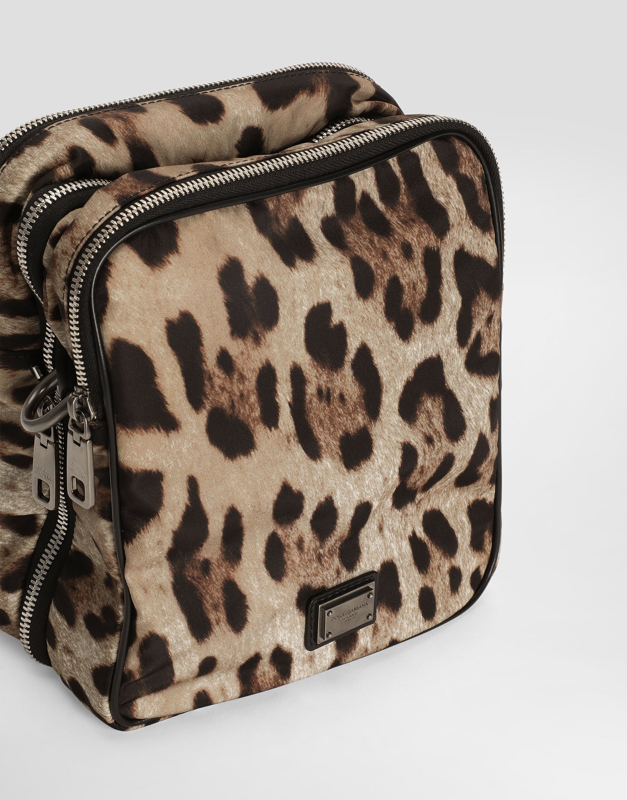 Leopard-print nylon bag in Print for Men | Dolce&Gabbana® US