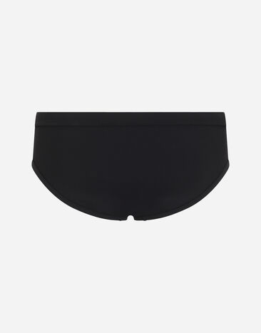 Dolce & Gabbana Swim briefs with Dolce&Gabbana label Black M4A51JONO05