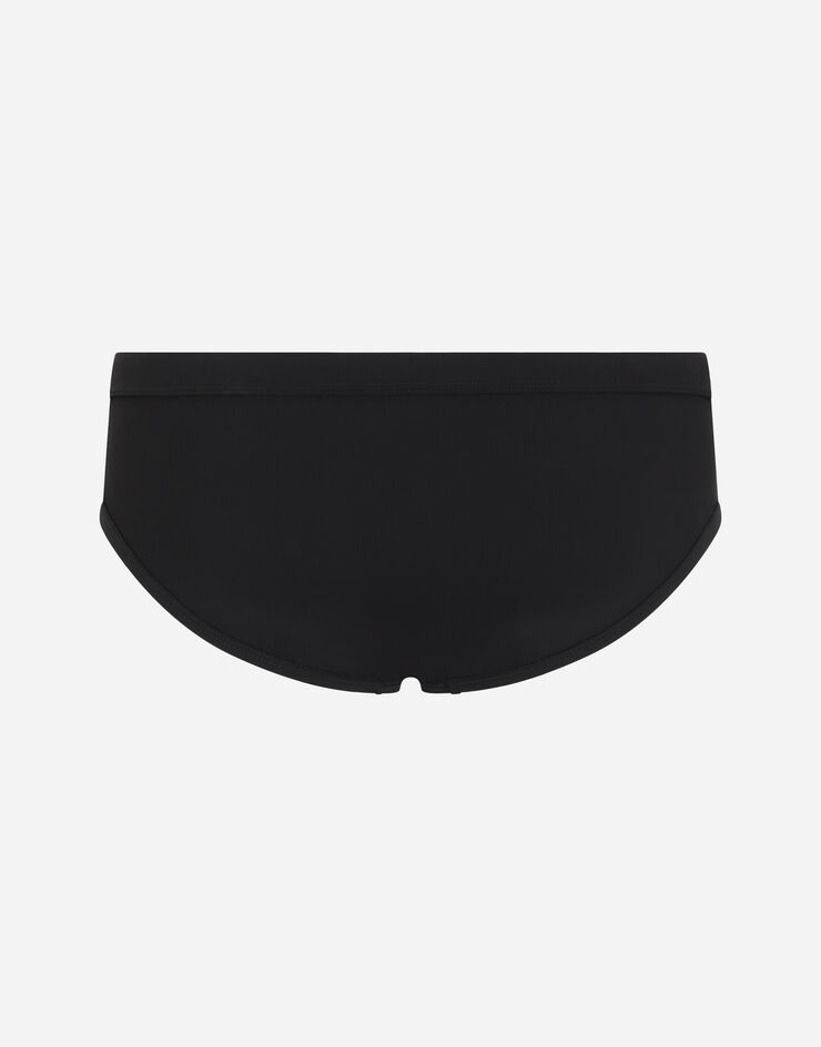 Dolce & Gabbana Badehose mit Dolce&Gabbana-Etikett Schwarz M4A51JONO05