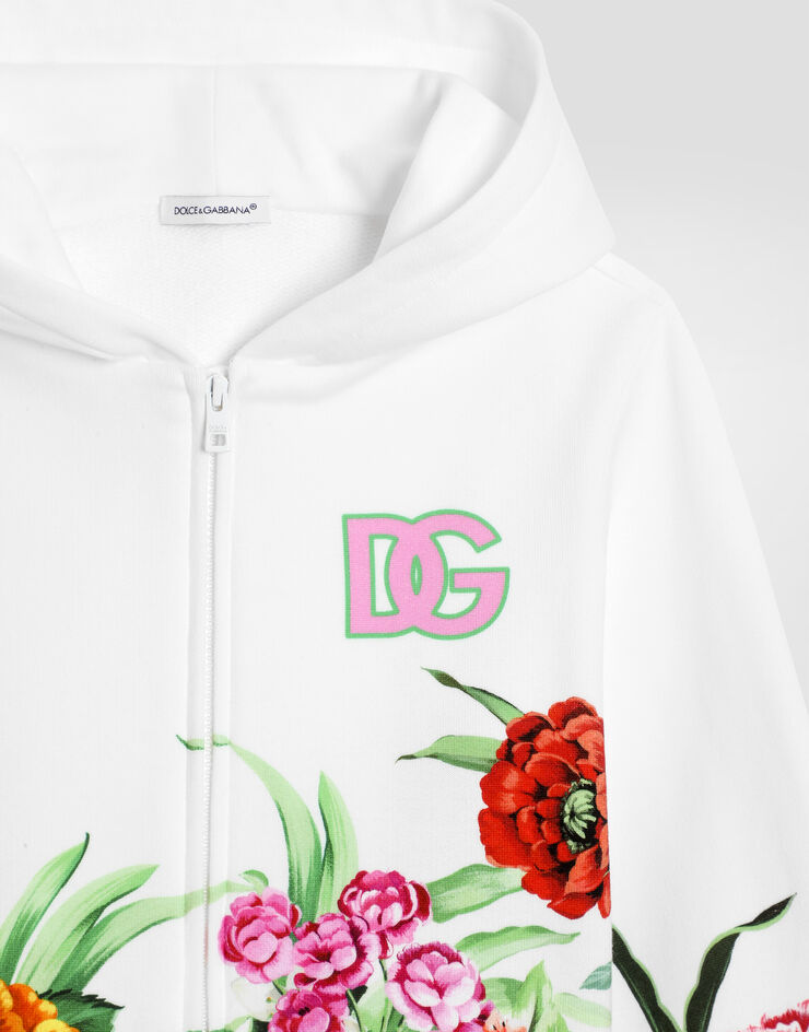 Dolce & Gabbana Sudadera con capucha y estampado de flores Imprima L5JWAUII7GX