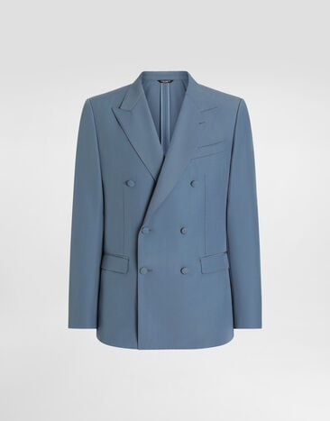 Dolce & Gabbana Double-breasted wool poplin jacket Dolce & Gabbana Double-breasted wool poplin jacket Azure G2NW1THU2BN