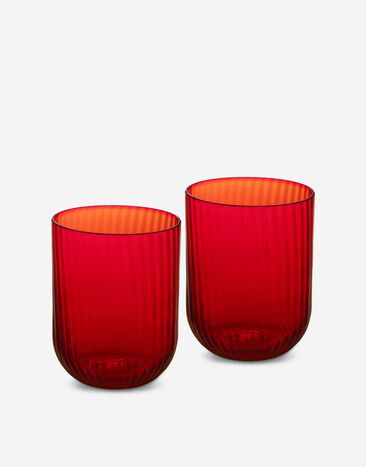 Dolce & Gabbana Hand-Blown Murano Beverage Glasses Set 2 Multicolor TCBS03TCA34