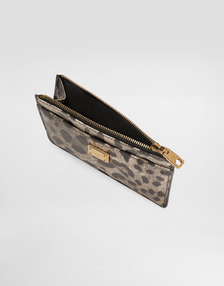Dolce & Gabbana Kartenetui aus Dauphine-Kalbsleder mit Leoparden-Print Dolce & Gabbana Kartenetui aus Dauphine-Kalbsleder mit Leoparden-Print Drucken BI1261AX566