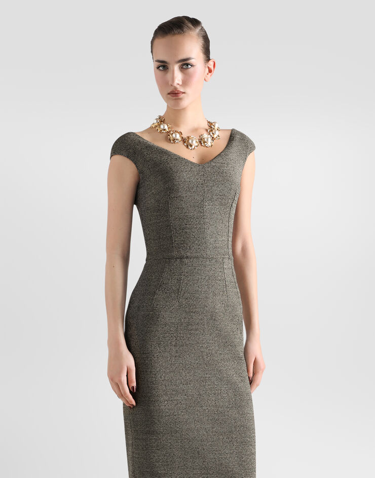 Dolce & Gabbana Wool sheath dress Multicolor F620KTFMBAS