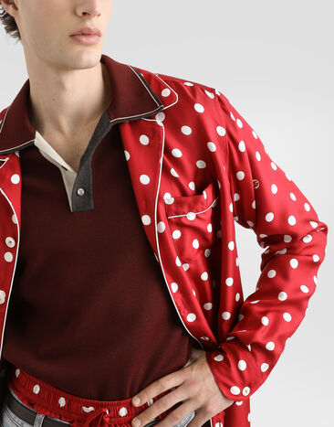 Dolce & Gabbana Polka dot-print silk twill Vanity shirt Multicolor G5IF1TIS13M