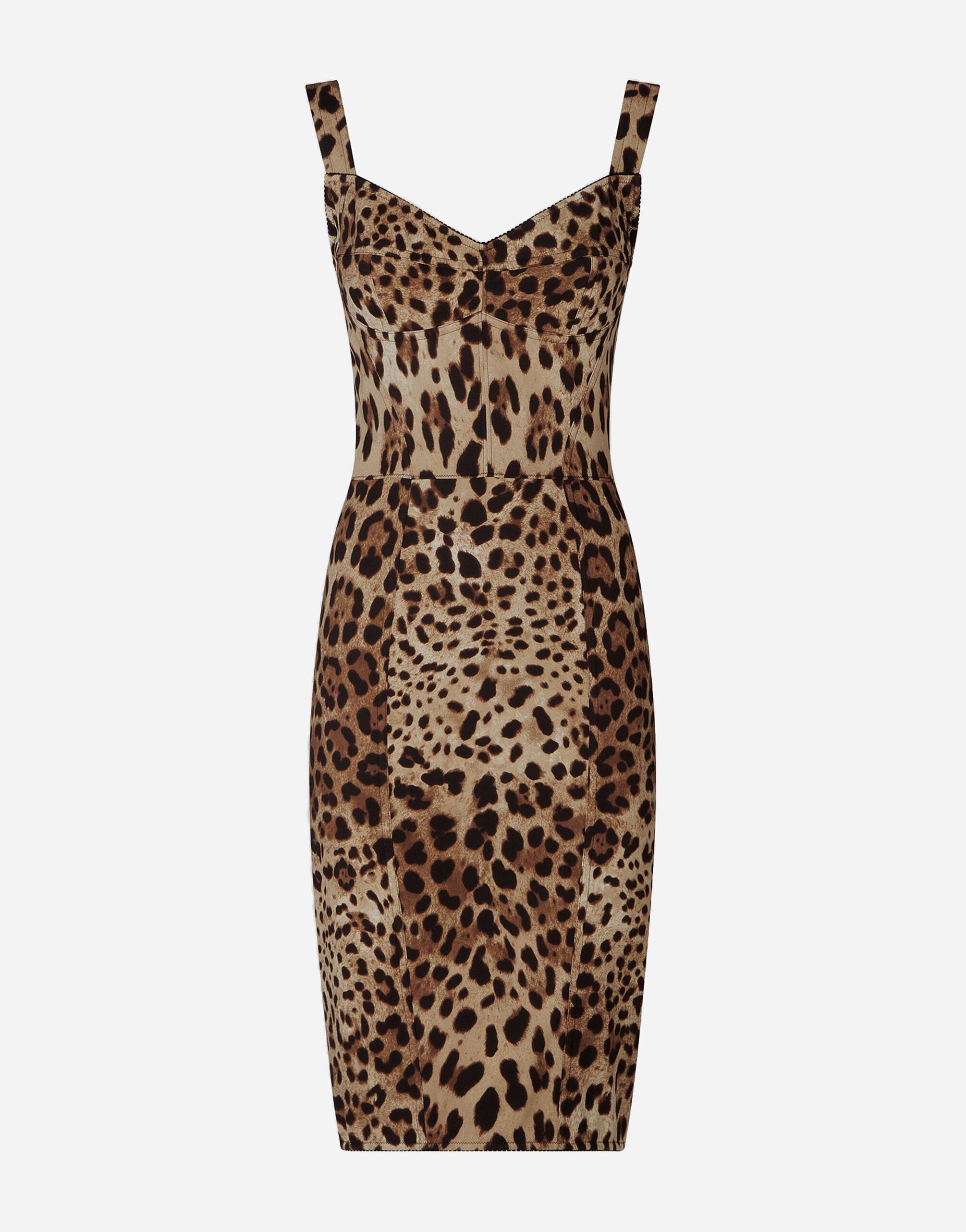 Dolce & Gabbana Leopard-print cady corset-style midi dress 405 Devotion MKUPLIP0009
