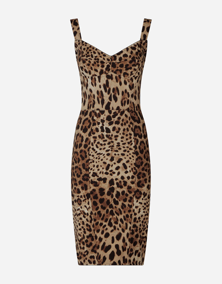 Dolce & Gabbana Leopard-print cady corset-style midi dress ESTAMPADO ANIMALIER F63D4TFSADD