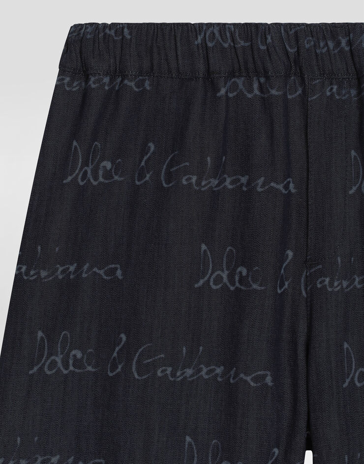 Dolce & Gabbana Bermuda in denim con logo Dolce&Gabbana Multicolore L43Q59LDC87