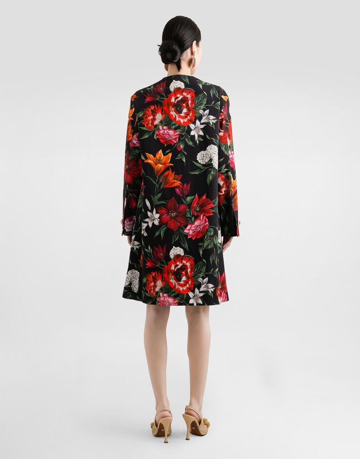 Dolce & Gabbana Flower-print crewneck dress Print F6TWTTFSRQT