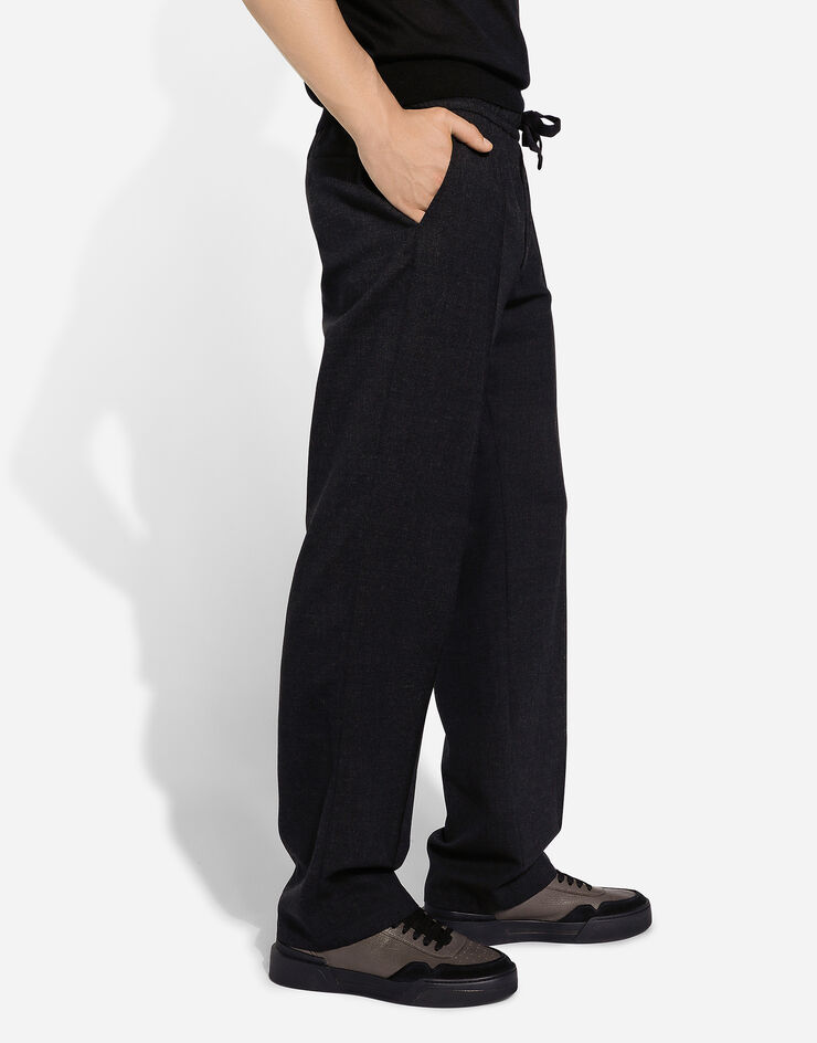 Dolce & Gabbana Black Wool Jogger Jogging Pants main image 1
