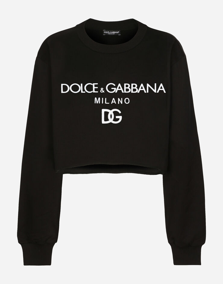 Dolce & Gabbana Dolce&Gabbana 프린트 저지 스웨트셔츠 블랙 F9O24ZFU7DU