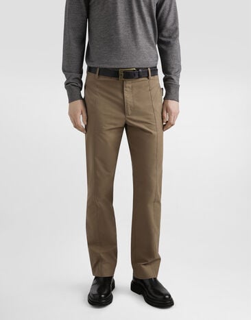 Dolce & Gabbana Cotton drill trousers Brown GP140TFU6VJ