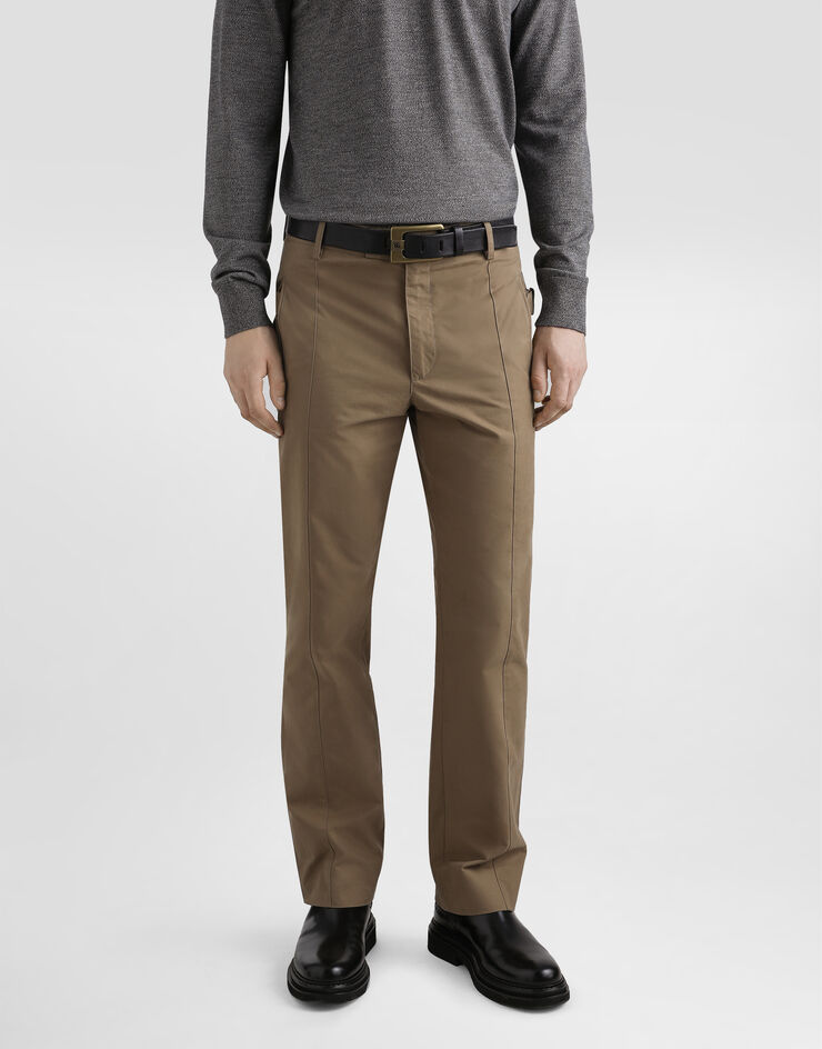 Dolce & Gabbana Cotton drill trousers Brown GP140TFU6VJ