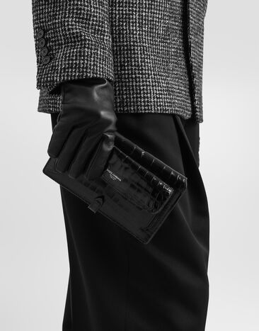 Dolce & Gabbana Alligator crossbody minibag Black BM2766A2T69