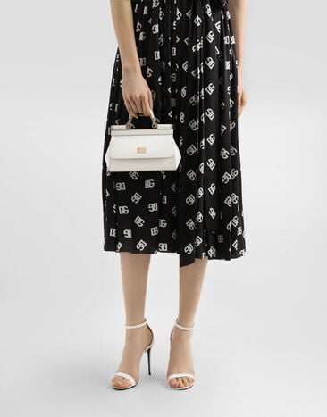 Dolce & Gabbana Mini Sicily handbag in dauphine calfskin White BB7116B1001