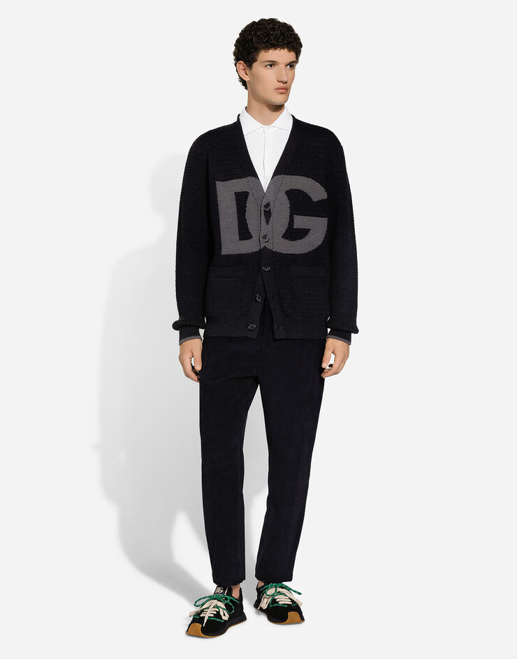 Dolce & Gabbana Oversize wool cardigan Grey GXV13TJCVX2