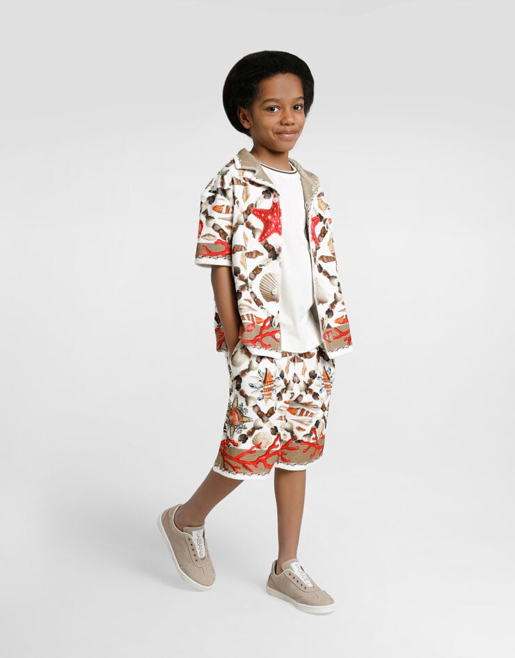 Dolce & Gabbana Shell-print cotton terry shirt Multicolor L4JS49II7HV