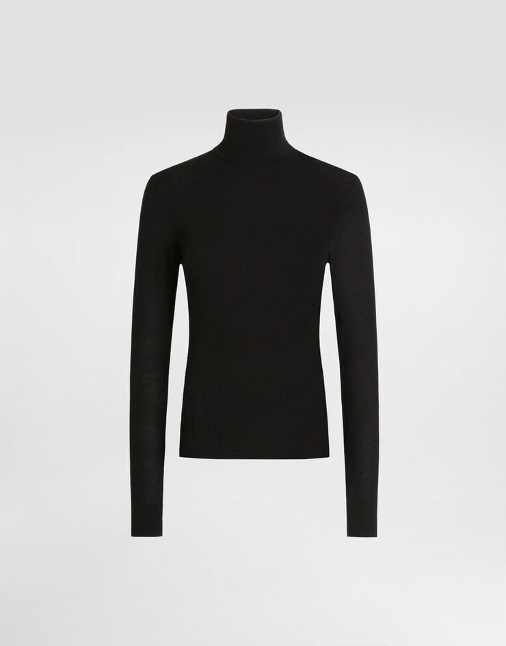 Dolce & Gabbana Cashmere turtleneck pullover Dolce & Gabbana Cashmere turtleneck pullover Black FXW94TJBW24