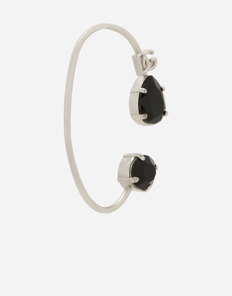 Dolce&Gabbana Single ear cuff with rhinestones and DG logo Multicolor WEP7S3W1111
