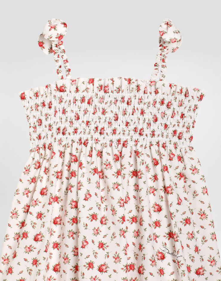 Dolce & Gabbana Small rose-print poplin dress Multicolor L54DE0HS5UB