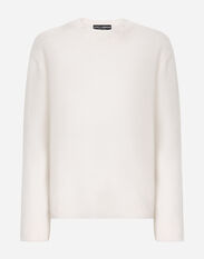 Dolce & Gabbana Round-neck mohair wool sweater White GXX46TJBSIO